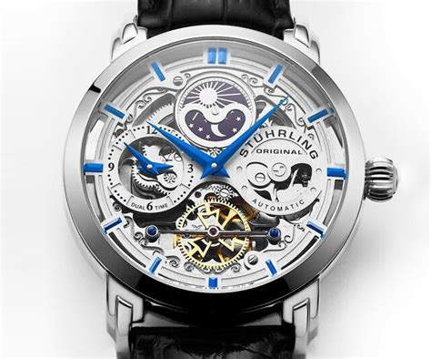 skeleton exposed gear watch